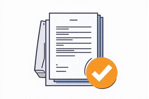 Illustration of a document with an update icon, signifying policy changes