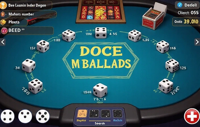 Illustration of a dice game interface with betting options, demonstrating user interaction.